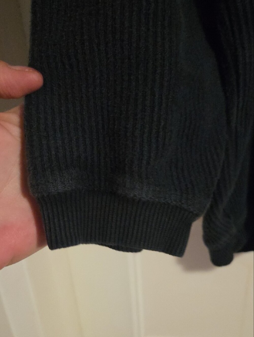 aerie Womens Black Half-Zip Ribbed Pullover - Picture 6 of 12